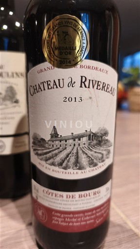 Bordeaux Côtes-de-bourg Château Rivereau 2013