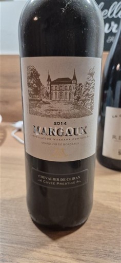 Bordeaux Margaux Chevalier de Ceran Prestige 2014