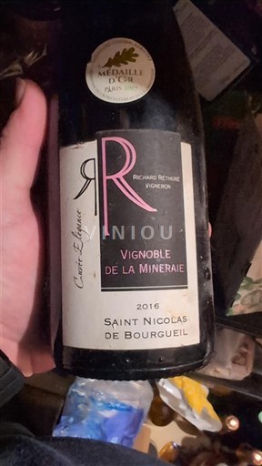 Loire-dalen Saint-Nicolas-De-Bourgueil Vignoble de la Mineraie Elégance 2016