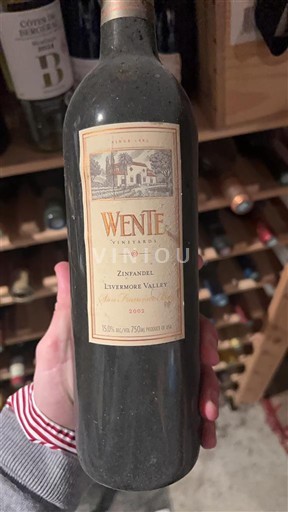 Vùng trồng nho được cấp phép California Thung lũng Livermore Wente Vineyards 2002