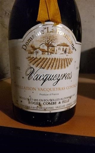 Rhônen laakso Vacqueyras Domaine La Fourmone 1991