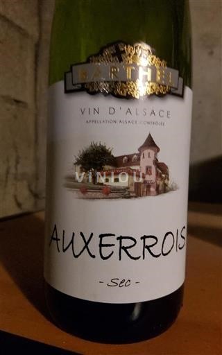 Alsace Berthold Auxerrois Icke årgångsbetecknad