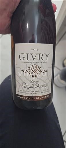 Borgogna Givry Domaine des Vignes Rondes 2016