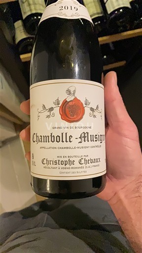 Vinos Rouge sec Christophe Chevaux 2019 Francia Borgoña Chambolle-Musigny AOC