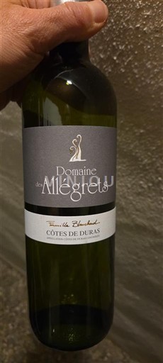Sudoeste Côtes de Duras Domaine S Allégrets 2021