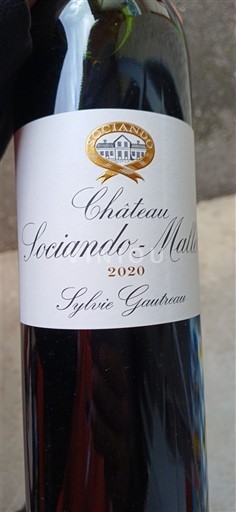 Bordeaux Haut-Médoc Château Sociando-Mallet Sylvie Gautreau 2020