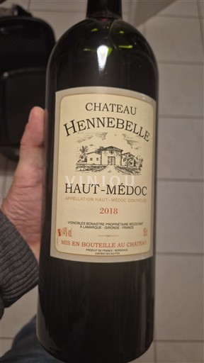 Bordeaux Haut-Médoc Château Hennebelle 2018