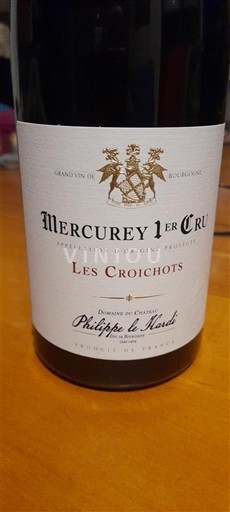 Burgundsko Mercurey Premier Cru Domaine Château Philippe le Hardi Les Croichots 2018