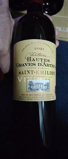 Bordeaux Saint-Émilion Château Hautes Graves d'Arthus d'Arthus 2021