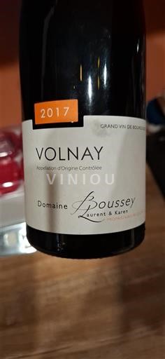 Vinos Rouge sec Domaine Boussey 2017 Francia Borgoña Volnay AOC