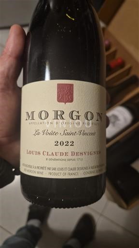 Vini Rouge sec La Voûte Saint-Vincent Louis Claude Desvignes 2022 Francia Beaujolais Morgon AOC