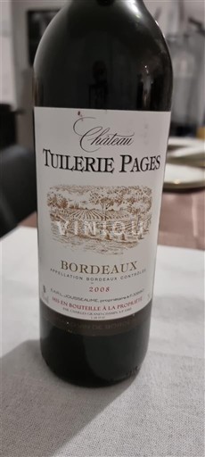 Bordeaux Château Tuilerie Pages 2008