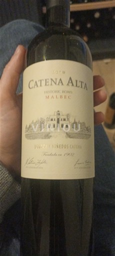 Mendoza Bodega y Viñedos Catena Catena Alta Historic Rows Malbec 2019