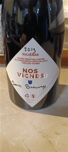 Beaujolais Juliénas Domaine Rustiche du Chat Nos Vignes Doux Breuvage 2019