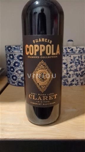 Vùng trồng nho được cấp phép California Không được chỉ định Francis Ford Coppola Diamond Collection Black Label Claret 2021