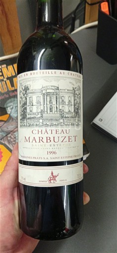 Bordeaux Saint-Estèphe Château Marbuzet 1996
