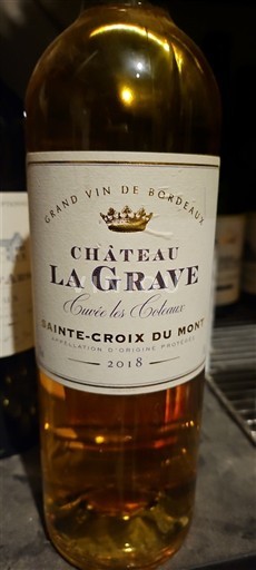 Bordeaux Sainte-Croix-Du-Mont Château La Grave les Coteaux 2018