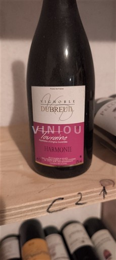 Rượu vang Rouge sec Harmonie Vignoble Dubreuil 2017 Pháp Thung lũng sông Loire Touraine AOC