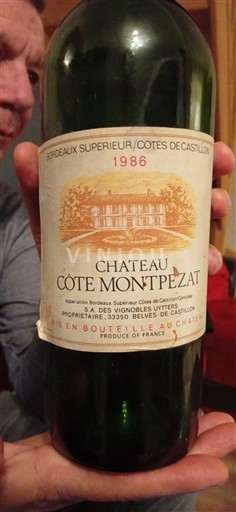 Bordeaux Bordeaux Supérieur Château Côte Montpezat 1986