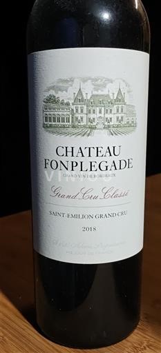 Bordeaux Saint-Émilion Grand Cru Grand Cru Classé Château Fonplégade 2018