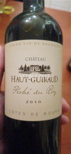 Bordeaux Côtes-de-bourg Château Haut-Guiraud Péché du Roy 2010