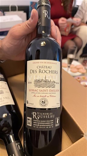 Bordéus Lussac-Saint-Émilion Château S Rochers 2016