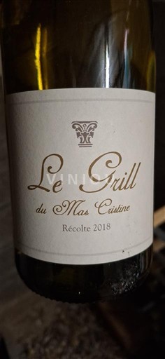 Víno Rouge sec Le Grill Mas Cristine 2018 Francie Roussillon Côtes-du-Roussillon AOC