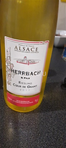 Alsacia Herrbach & Fils Riesling Coeur de Granit 2017