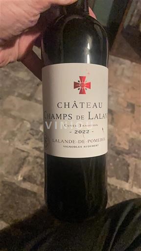 Bordéus Lalande-de-Pomerol Château Champs de Lalan Tradition 2022