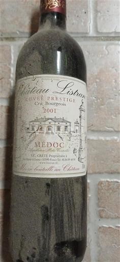 Bordeaux Médoc Cru Bourgeois Château Listran Prestige 2001