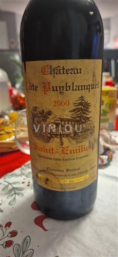 Bordeaux Saint-Émilion Château Côte Puyblanquet 2000