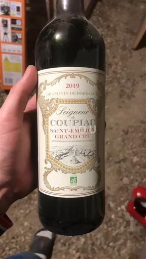 Bordeaux Saint-Émilion Grand Cru Grand Cru Seigneur de Coupiac 2019