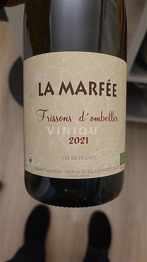 Viner Blanc sec Frissons d'ombelles La Marfée 2021 Frankrike Languedoc Ospecificerad AOC