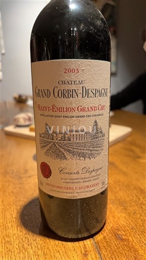 Bordeaux Saint-Émilion Grand Cru Grand Cru Château Grand Corbin-Despagne 2003