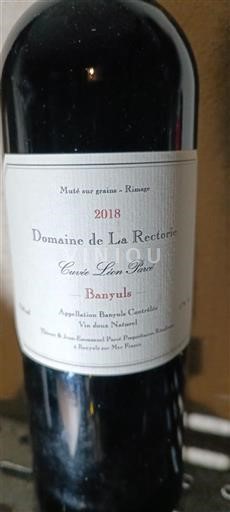Roussillon Banyuls Domaine La Rectorie Léon Parcé 2018