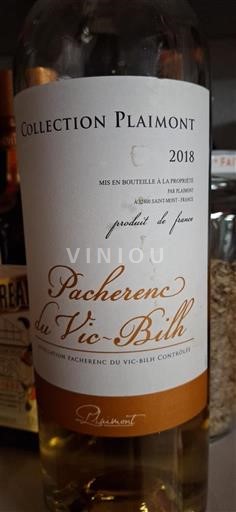 Vina Blanc sec Collection Plaimont Plaimont 2018 Francija Jugozahod Pacherenc-du-vic-bilh AOC