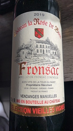 Burdeos Fronsac Château La Rose de Bret Sélection Vieilles Vignes 2019