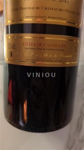 Bordeaux Ni doloceno Château L’Estang Prestige 2015