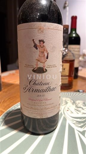 Bordeaux Pauillac Grand Cru Château Armailhac 2008