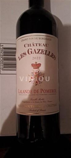 Bordeaux Lalande-de-pomerol Château Les Gazelles 2022