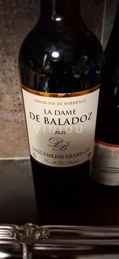 Víno Rouge sec La Dame de Baladoz Baladoz 2022 Francie Bordeaux Saint-Émilion Grand Cru AOC Grand Cru
