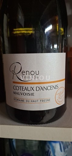 Wijnen Blanc sec Malvoisie Domaine Haut Fresne 2024 Frankrijk Loirevallei Coteaux d'Ancenis AOC