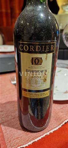 Bordeaux Cordier Collection Privee 2001