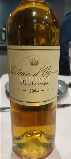 Bordeaux Sauternes Grand Cru Château Yquem 2004