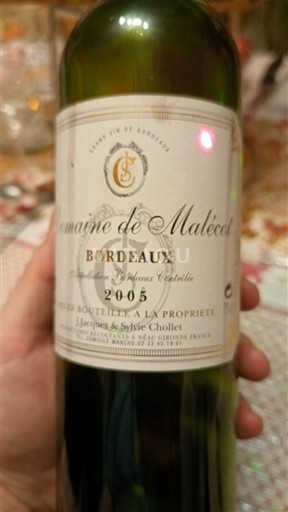 Burdeos Bordeaux Domaine Malécot 2005