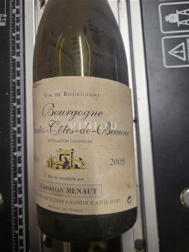 Burgundsko Hautes Côtes de Beaune Christian Menaut 2005