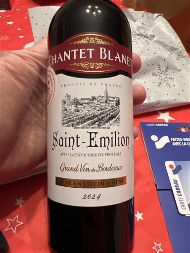 Bordeaux Saint-Émilion Chantet Blanet 2024