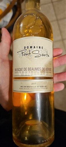 Rhône Valley Muscat de Beaumes de Venise Domaine Font Sante 2017