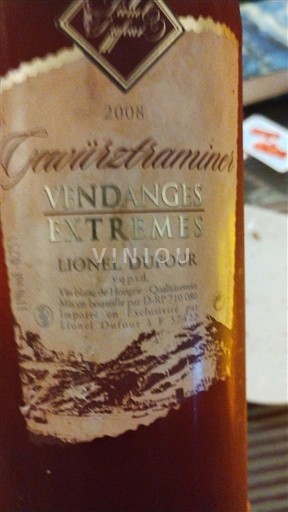 Alzacija Gewürztraminer Lionel Dufour Vendanges Extrêmes 2008