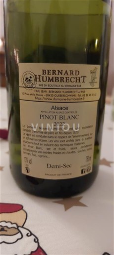 Alsacia Domaine Bernard Humbrecht 2022
